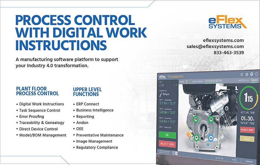Process Control with Digital Work Instructions Software Platform from eFlex Systems